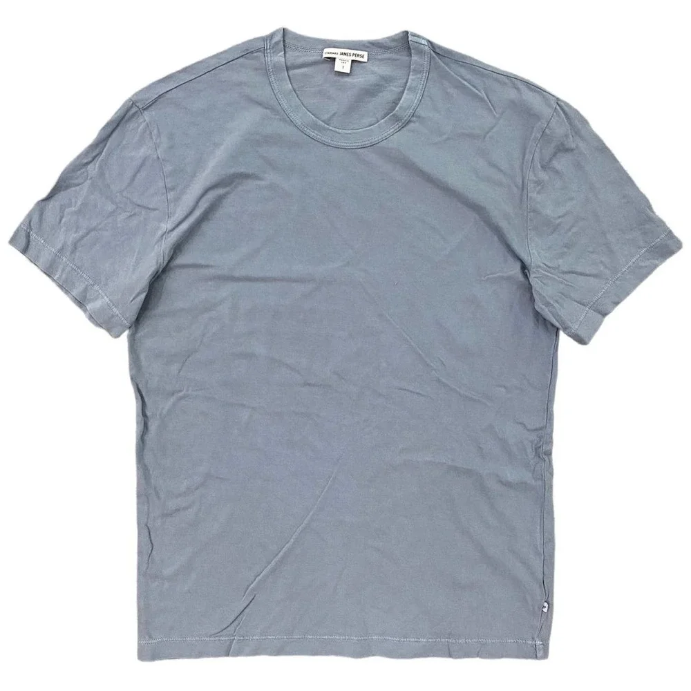 James Perse New With Minor Defect Men's Short Sleeve Tee T-Shirt in Bluestone - Picture 1 of 1